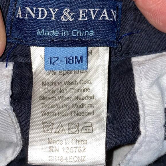 Andy & Evan Navy Shorts - Picture 4 of 5